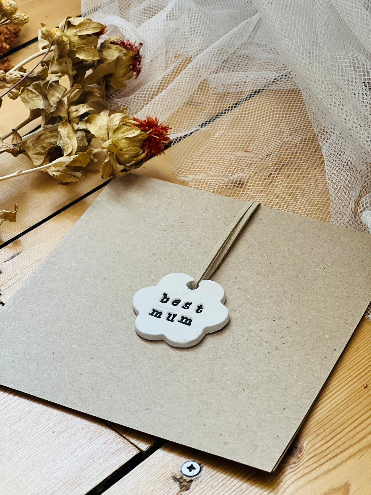 Personalised Mother's Day Card with Detachable Flower Keepsake