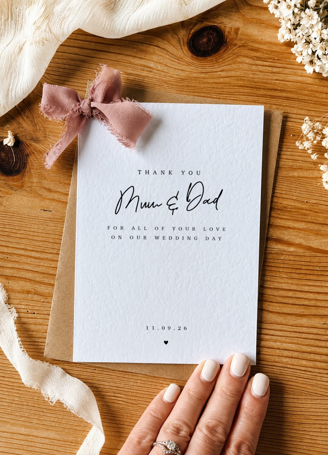 Personalised Mum & Dad Thank You Card