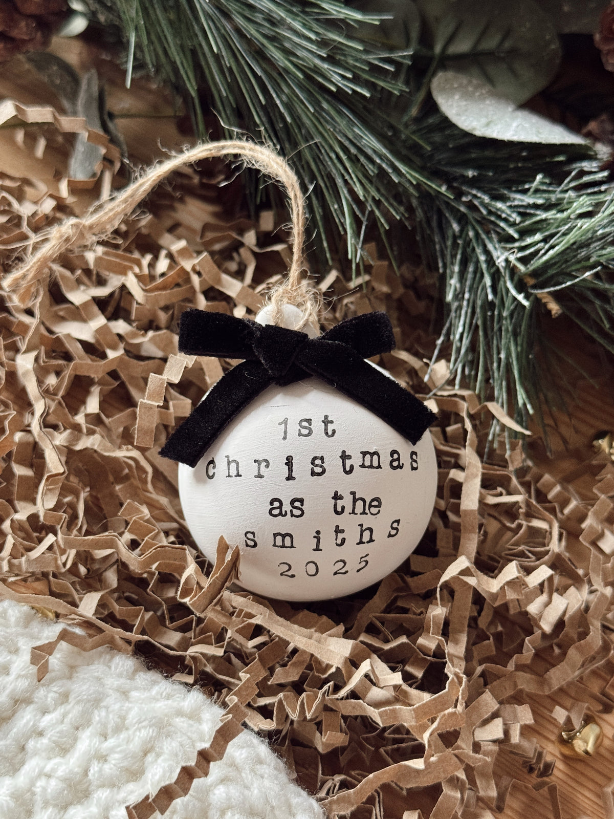 Personalised Newly Weds Tree Decoration