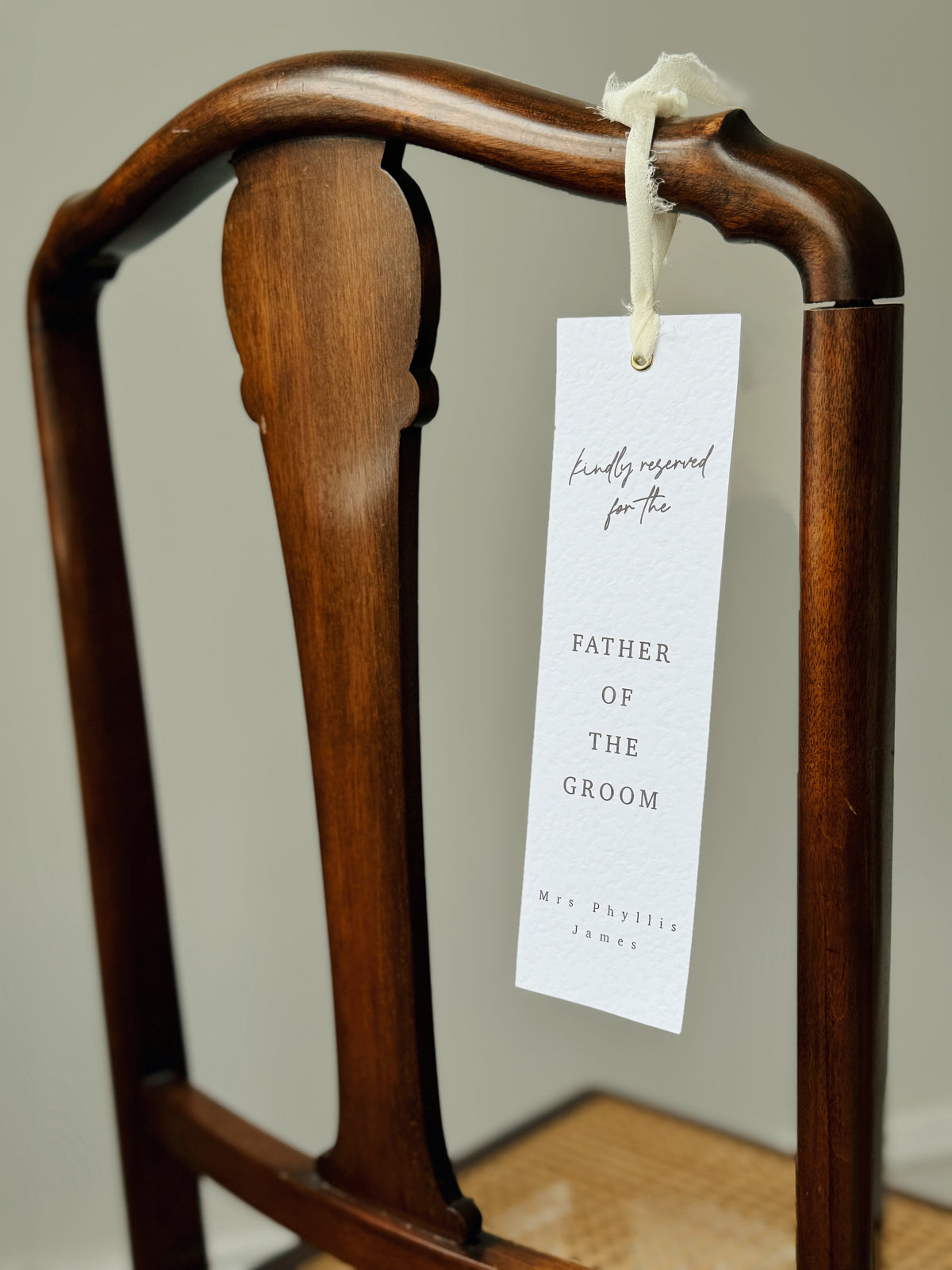Personalised Reserved Seat Wedding Sign