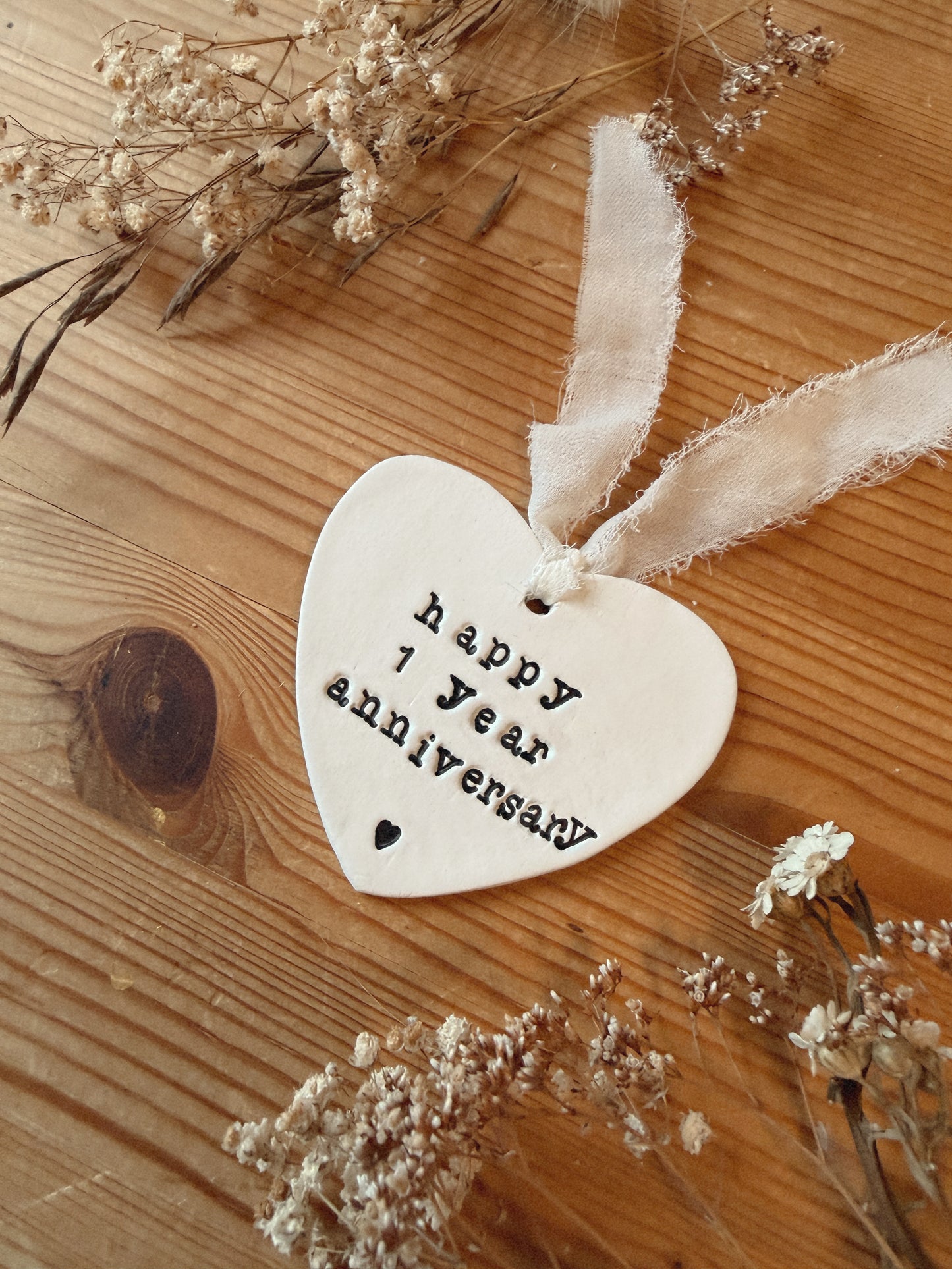 Anniversary Keepsake Plaque with Chiffon Ribbon