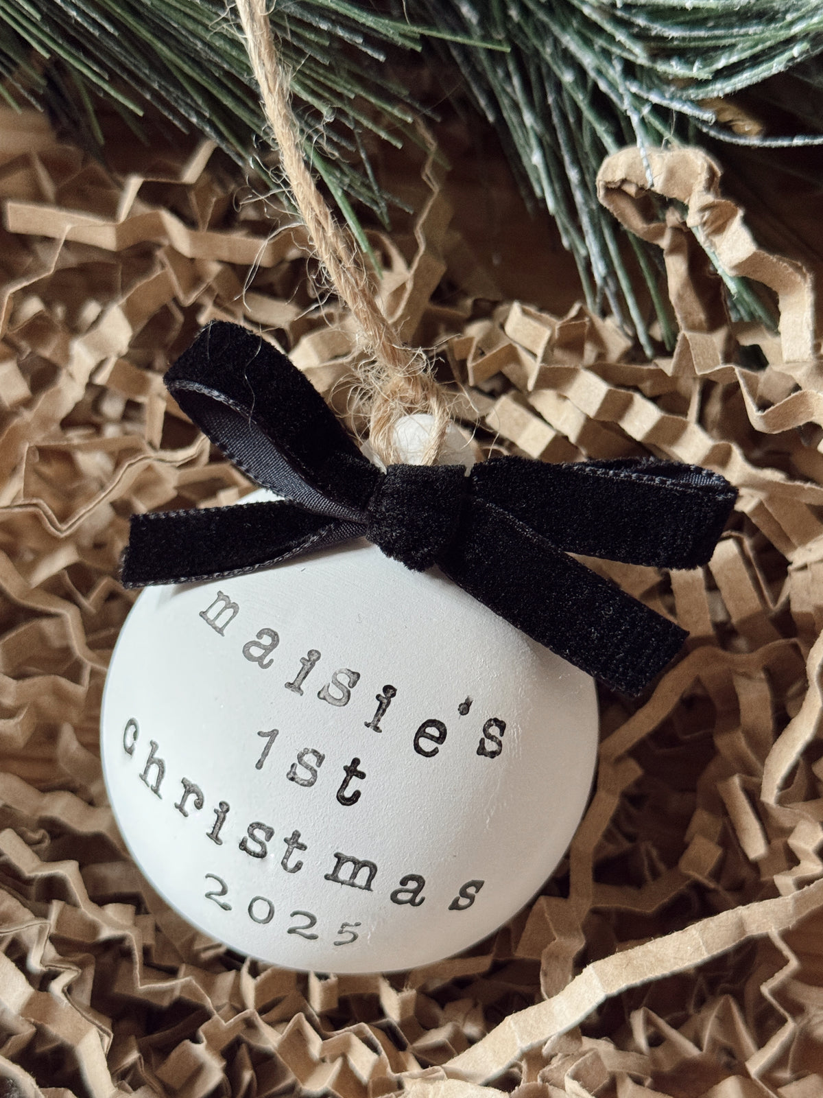 Personalised Baby's First Christmas Tree Decoration