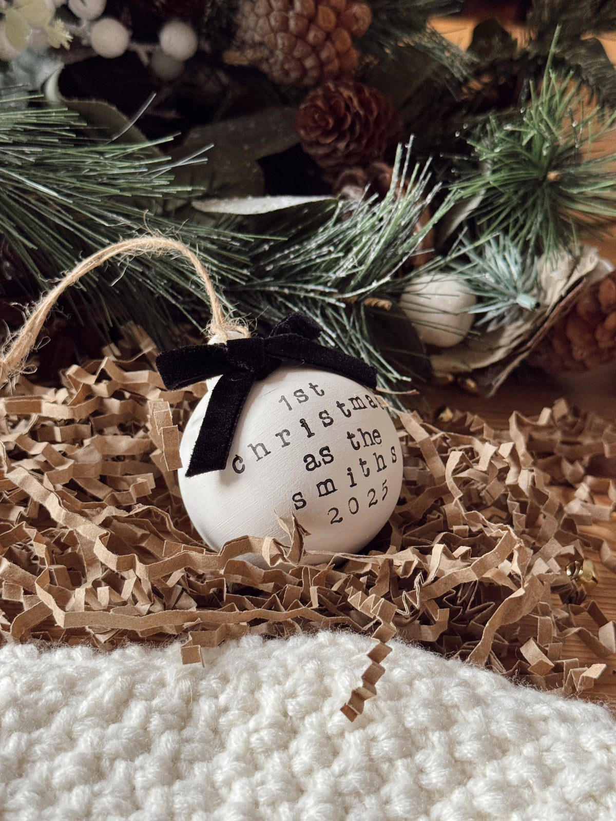 Personalised Newly Weds Tree Decoration