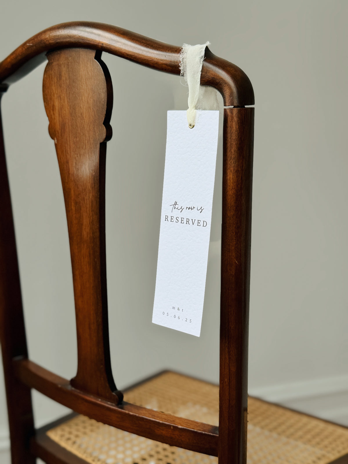 Personalised Reserved Row Wedding Signs