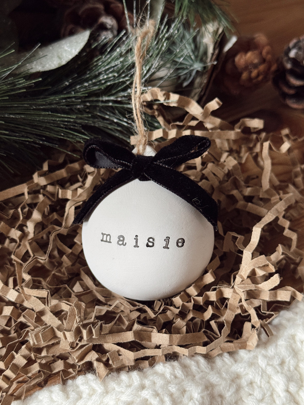 Personalised Name Christmas Bauble Tree Decoration
