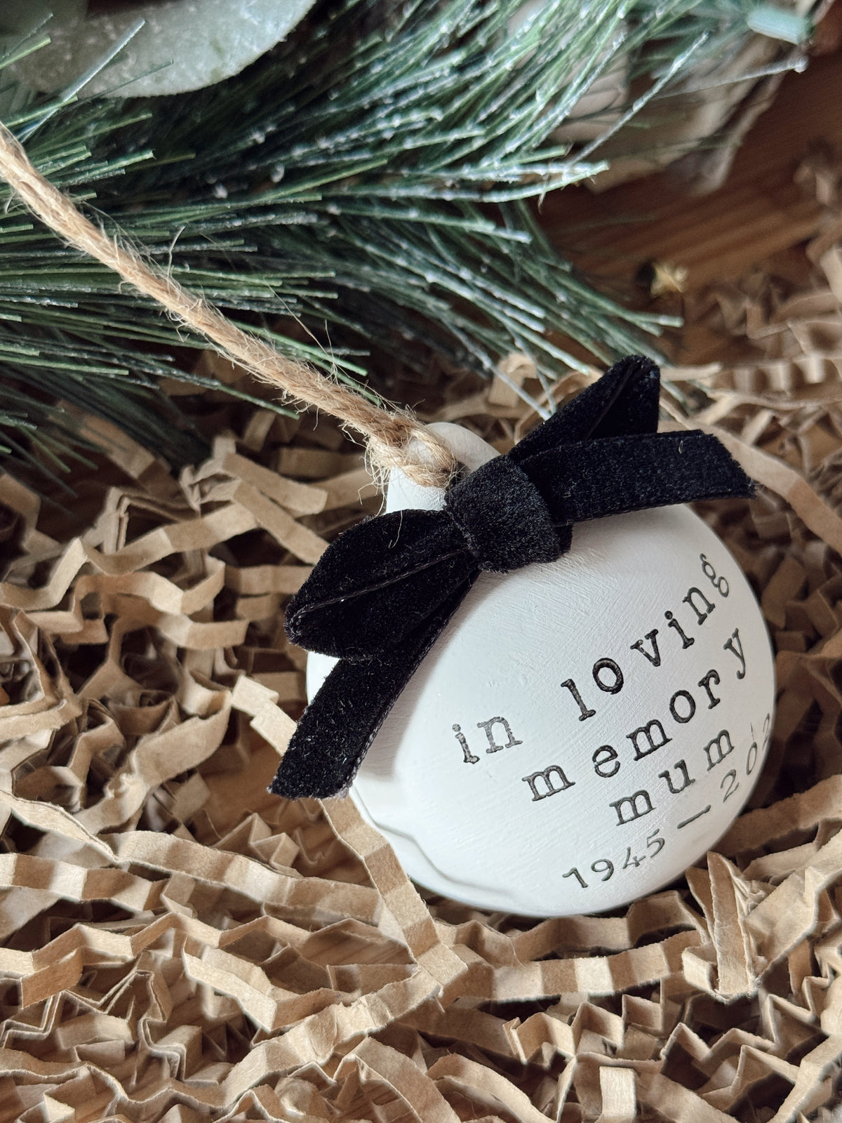 Personalised Memorial Bauble Tree Decoration