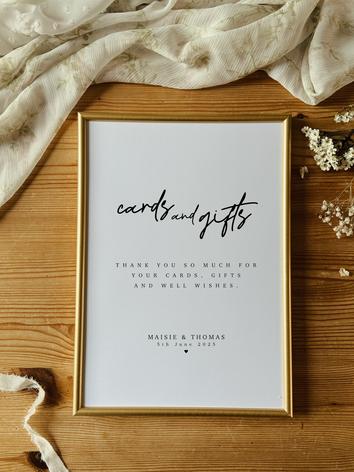 Cards and Gifts Wedding Sign