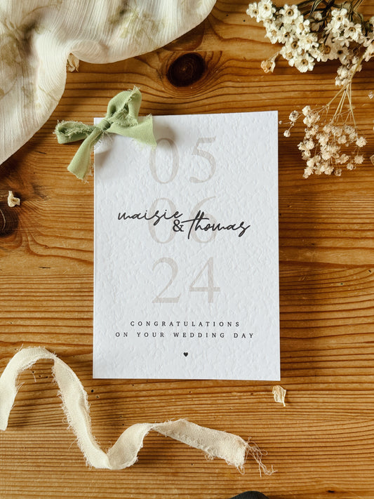 Personalised Wedding Card