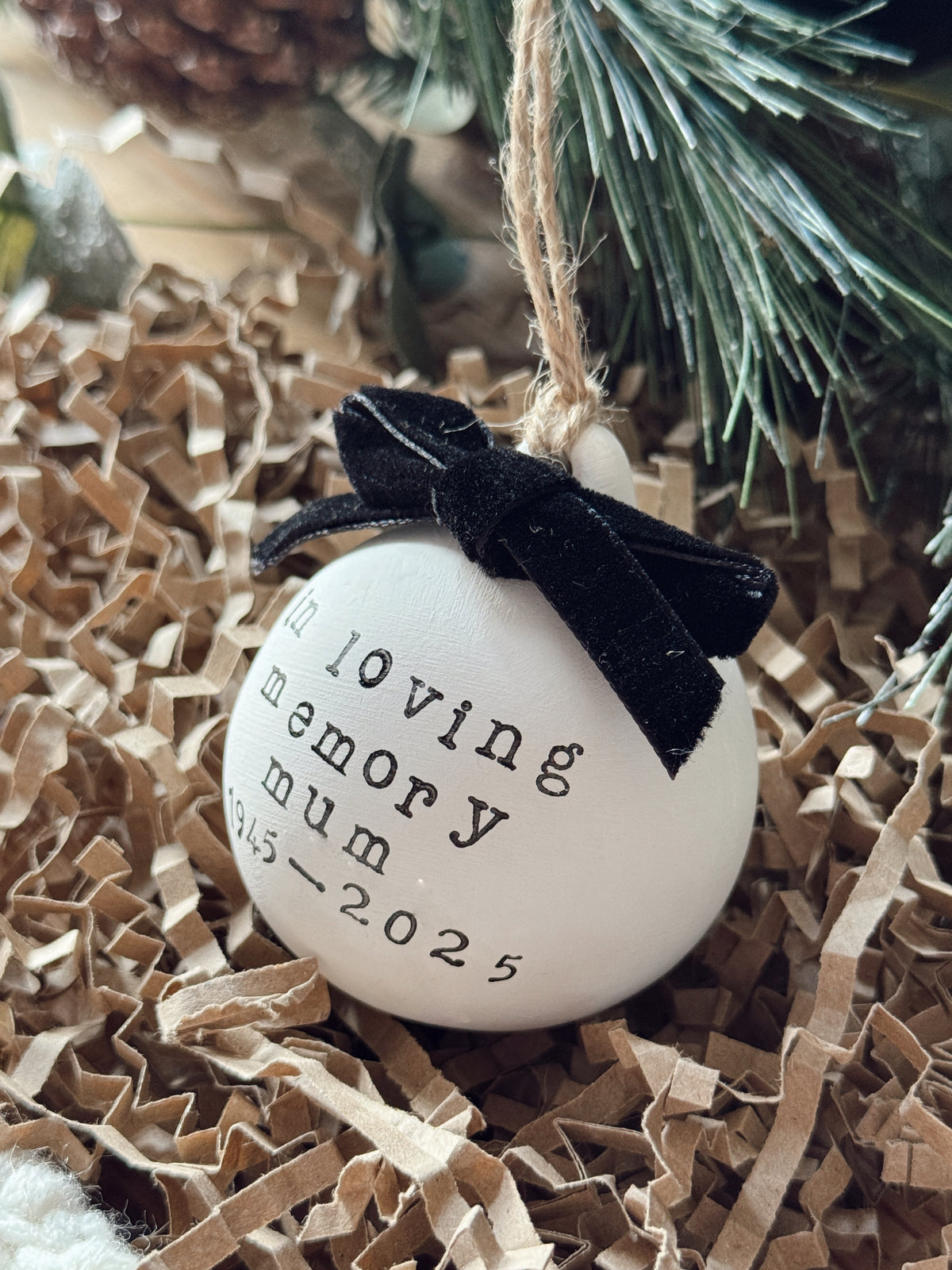 Personalised Memorial Bauble Tree Decoration