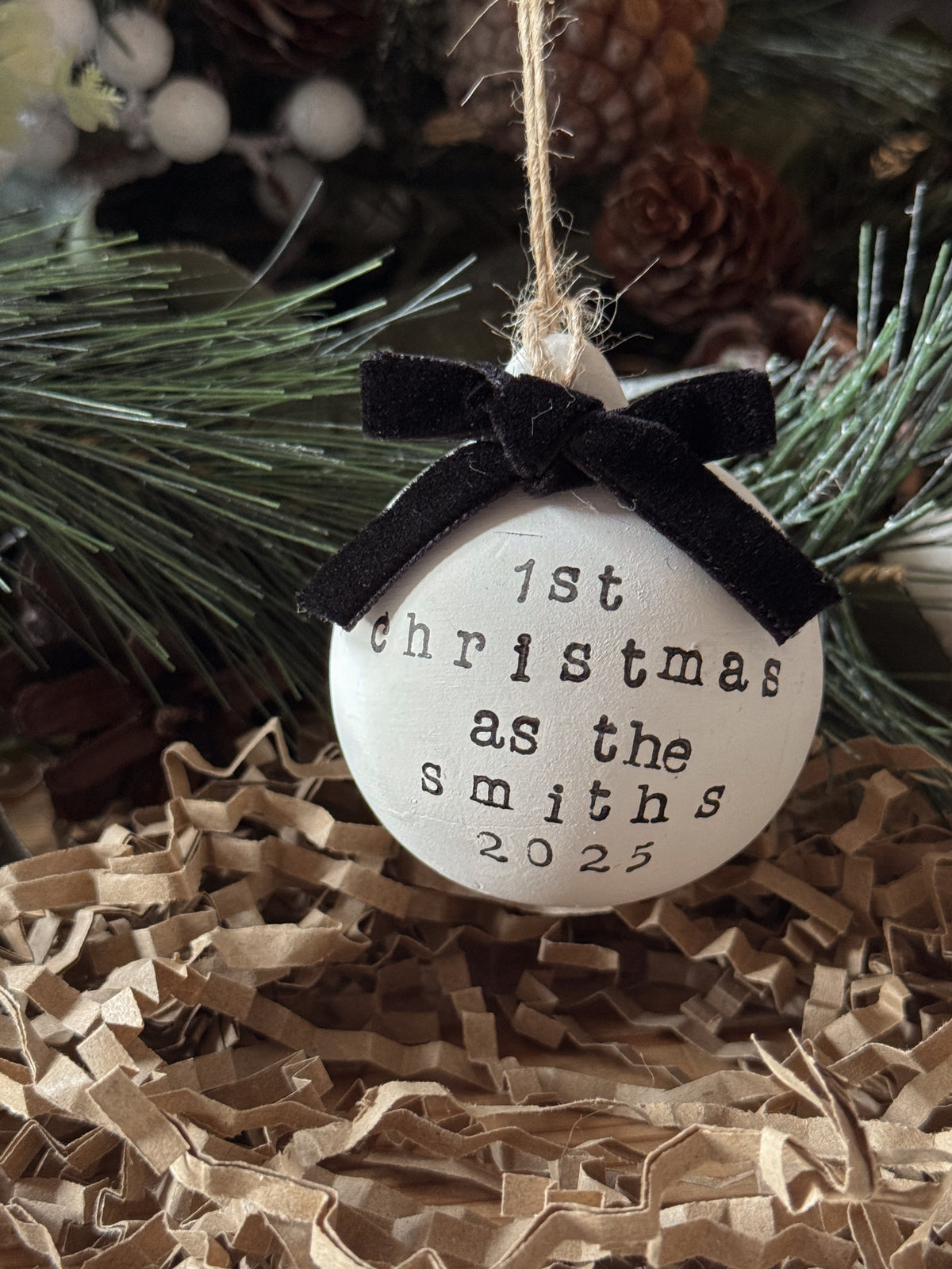 Personalised Newly Weds Tree Decoration