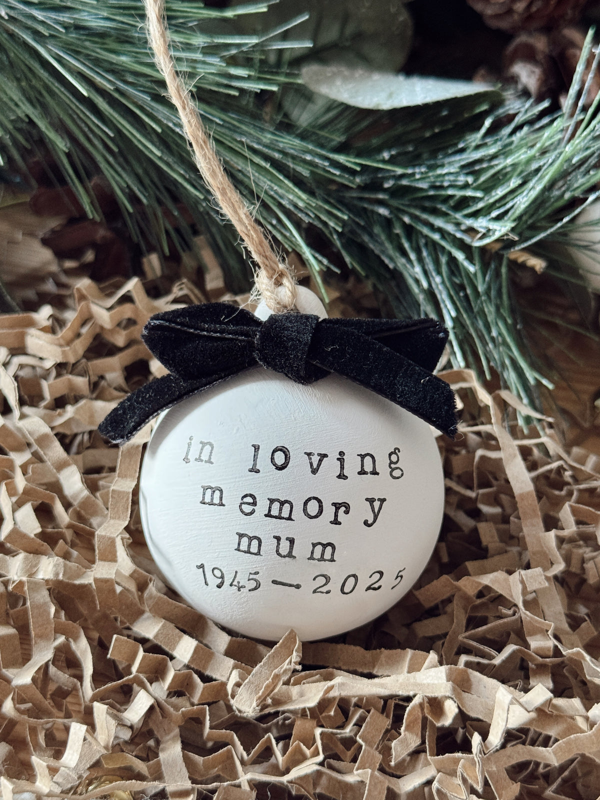 Personalised Memorial Bauble Tree Decoration