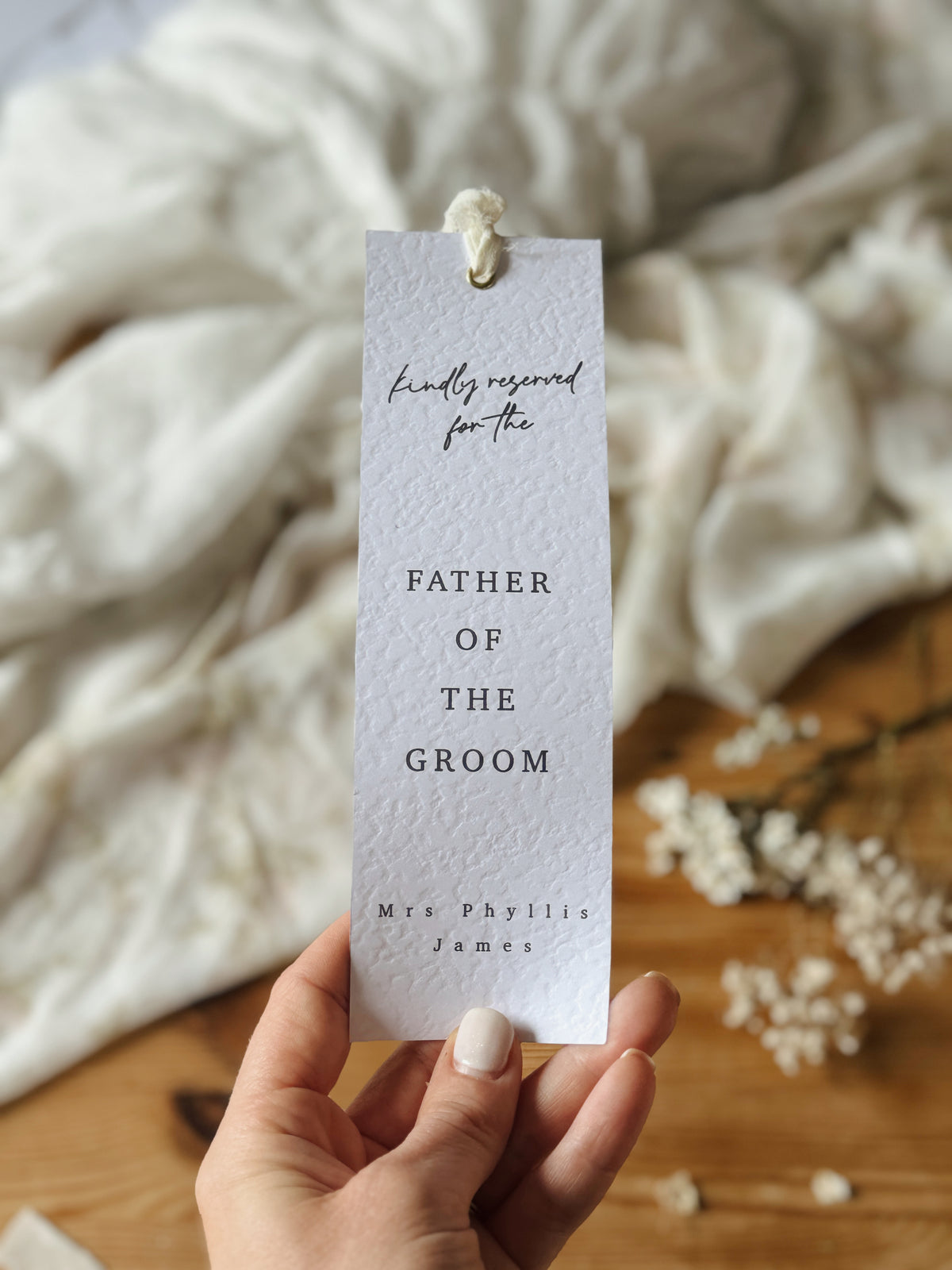 Personalised Reserved Seat Wedding Sign