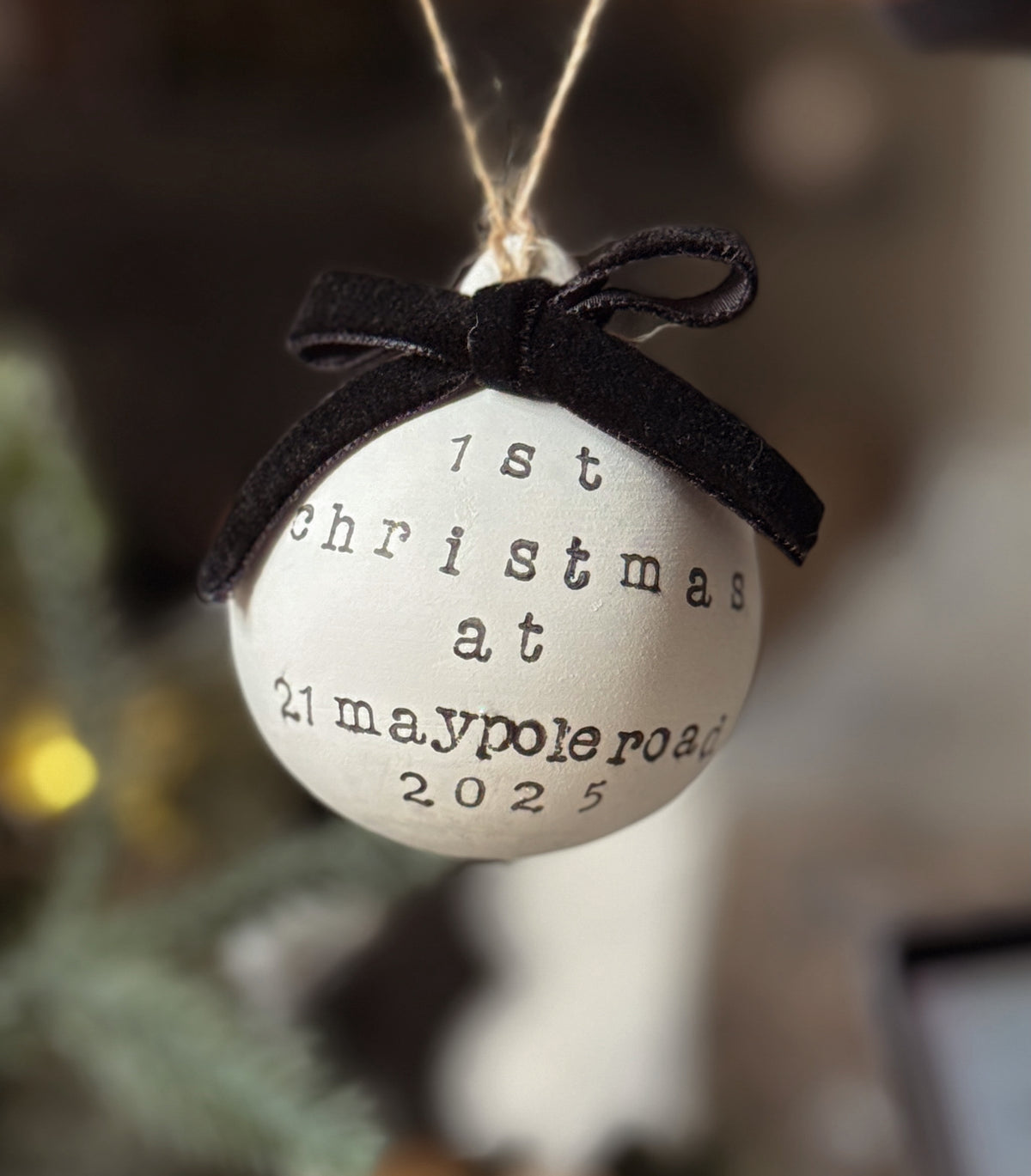 Personalised First Christmas In New House Tree Decoration