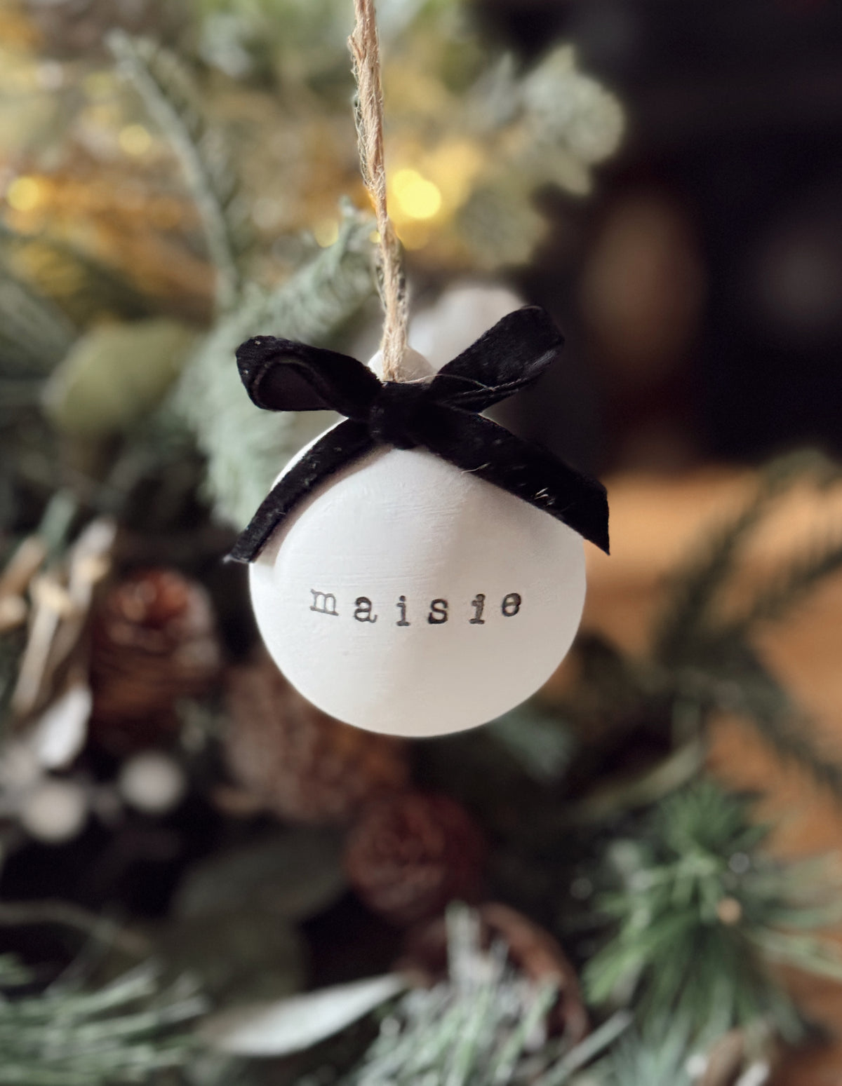 Personalised Name Christmas Bauble Tree Decoration