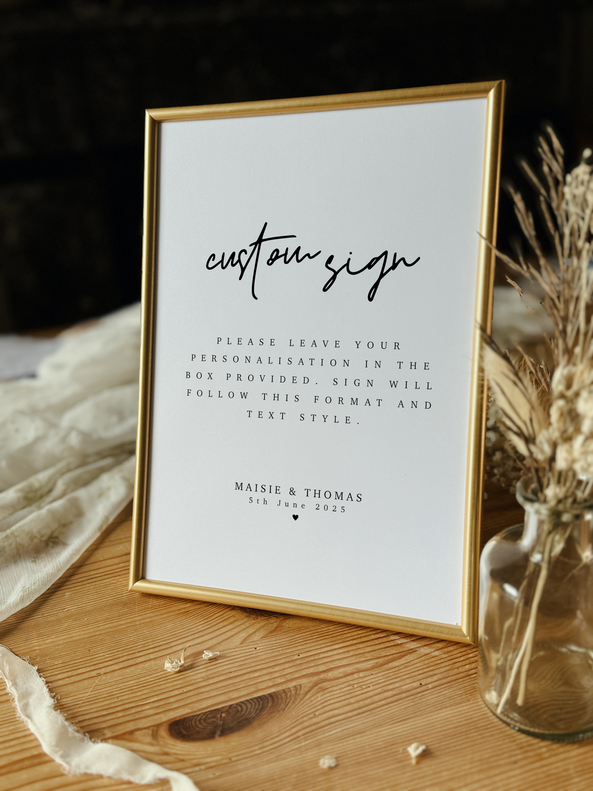 Custom Wedding Sign Print