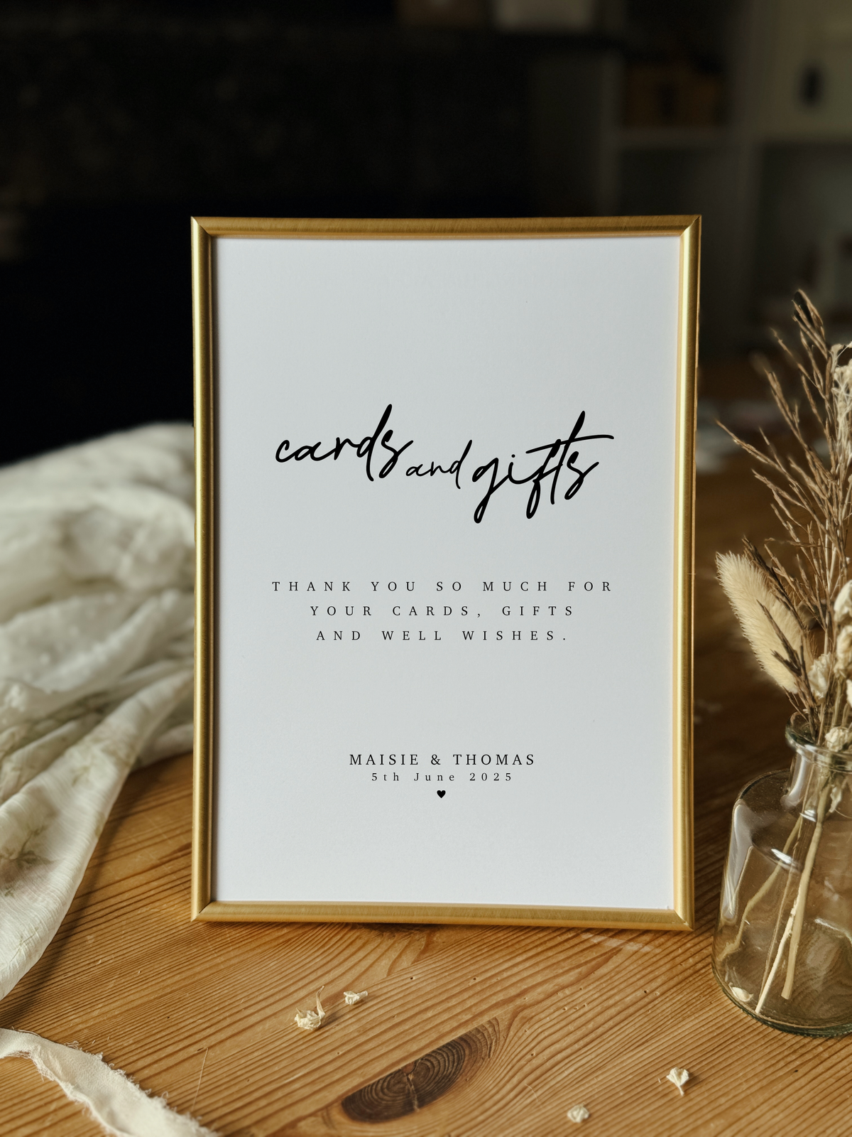 Cards and Gifts Wedding Sign