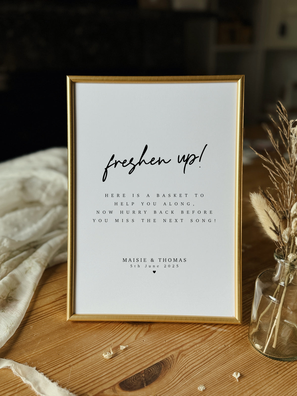 Personalised Toilets Wedding Sign Print