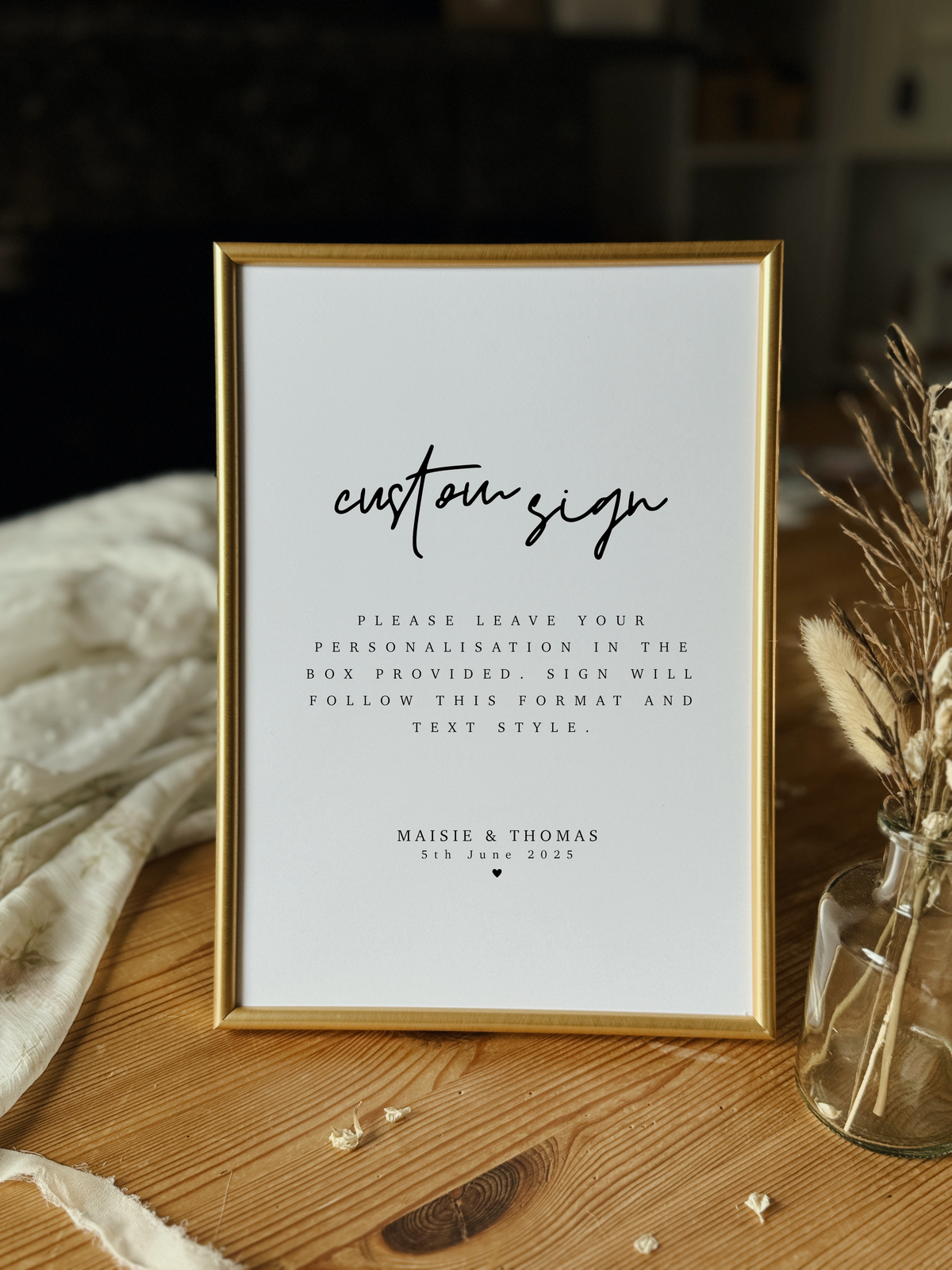 Custom Wedding Sign Print