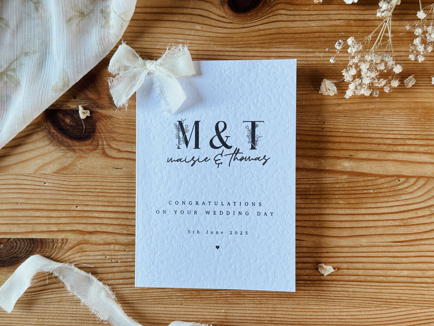 Personalised Wedding Card