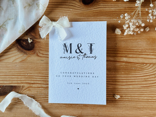 Personalised Wedding Card