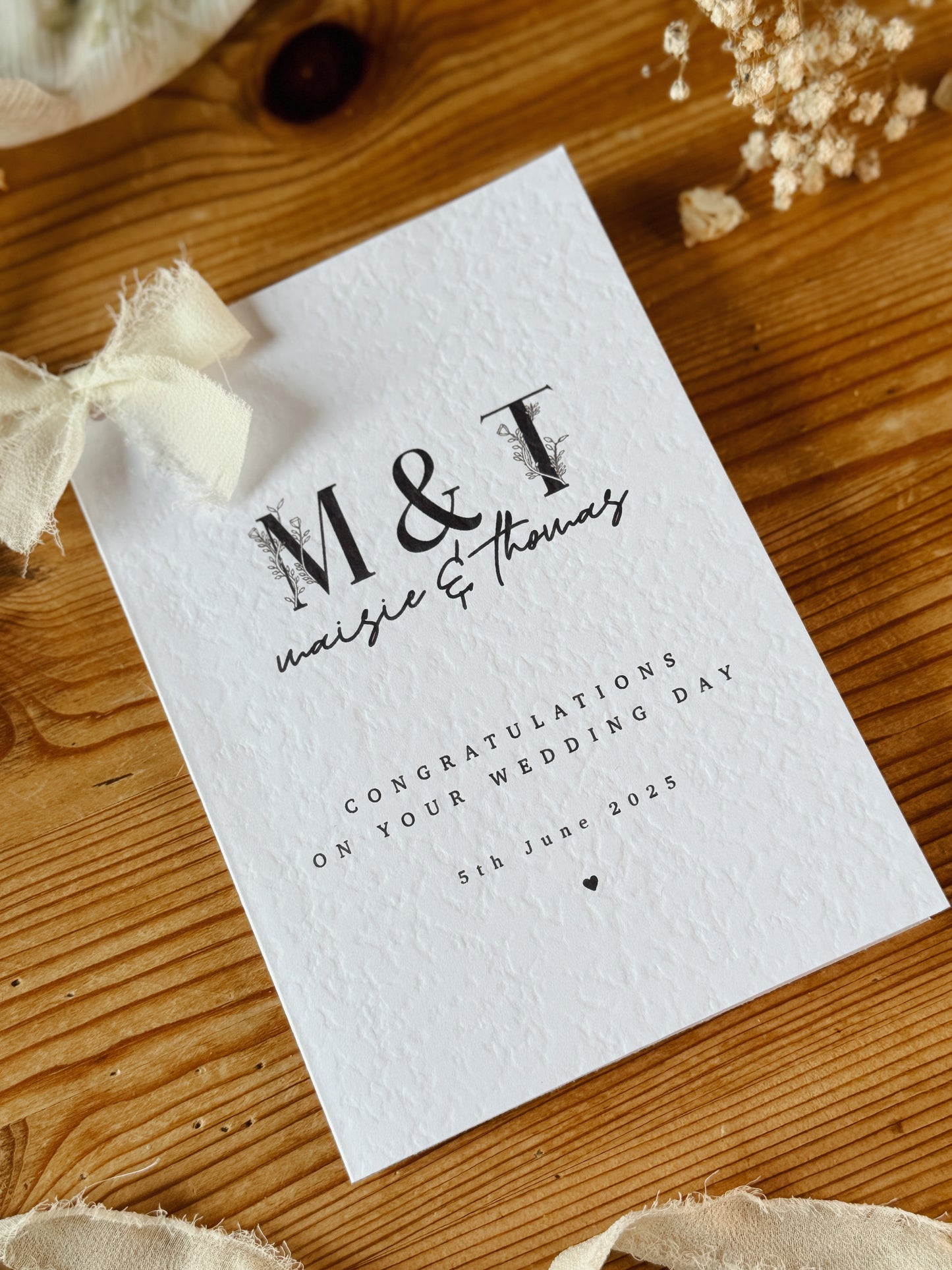 Personalised Wedding Card