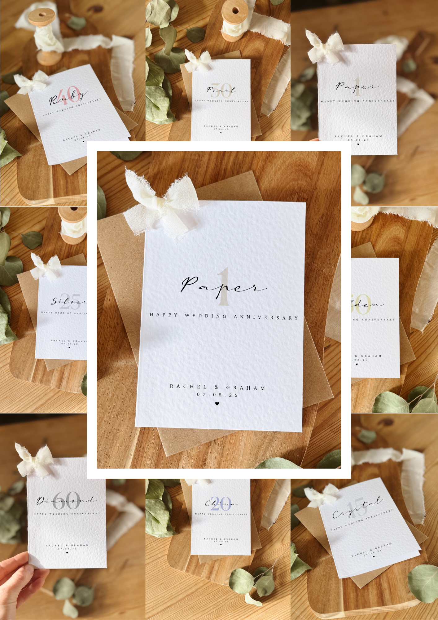 Wedding Anniversary Milestone Cards