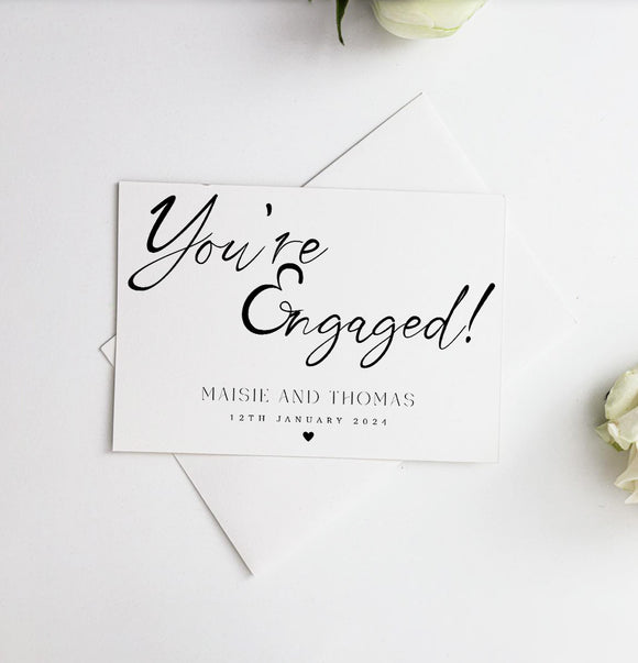 Personalised Engagement Card