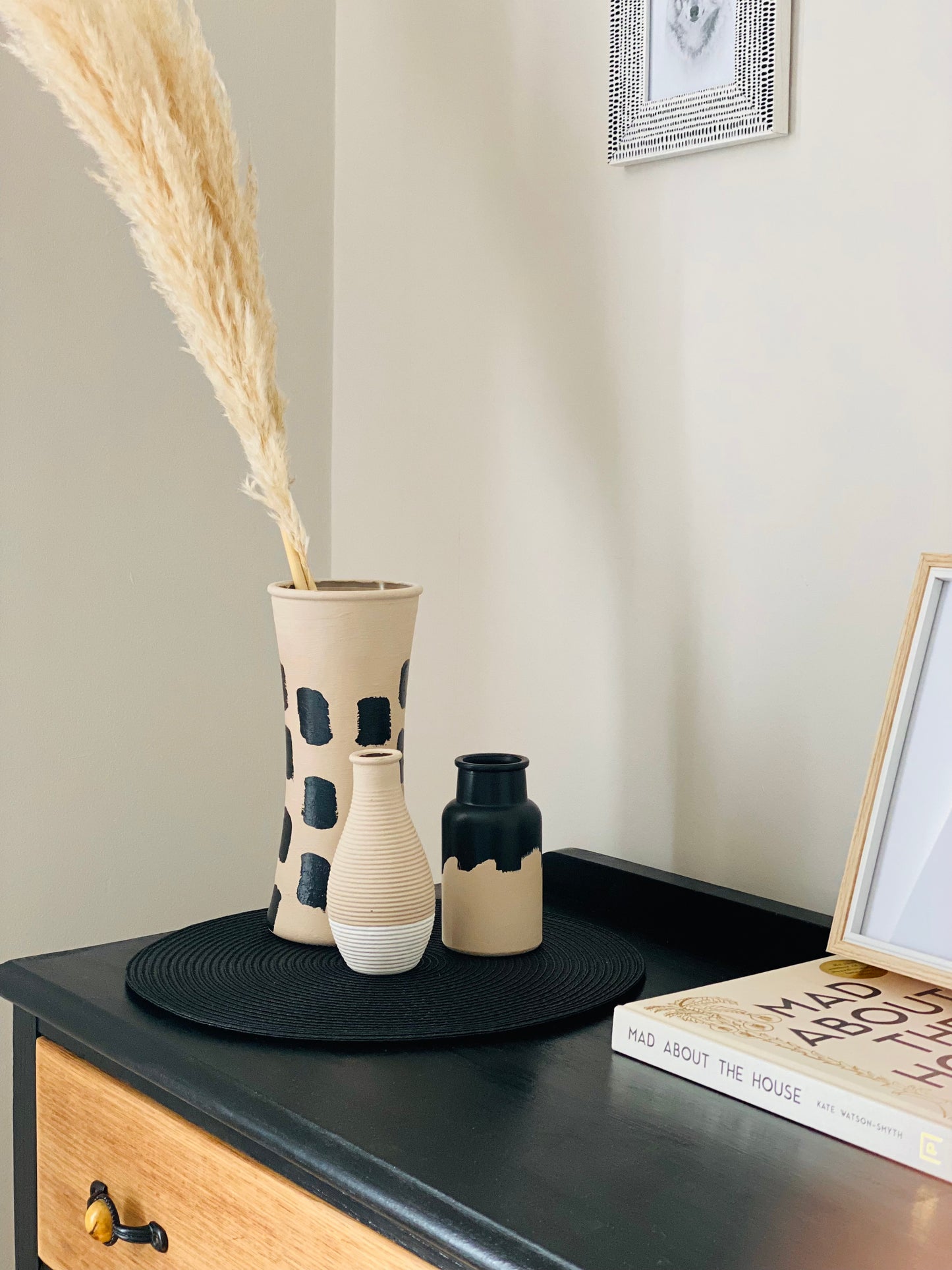 Stippled Linen Vase Collection - 05