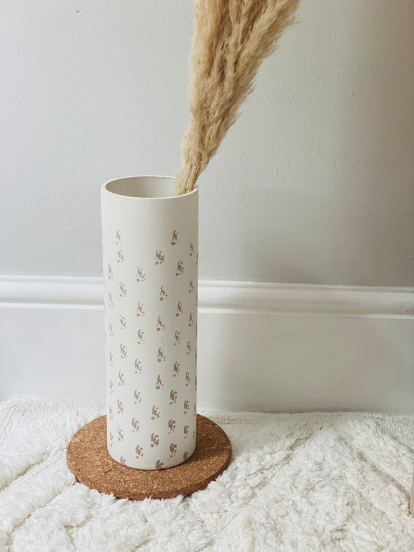 Stippled Linen Vase Collection - 06