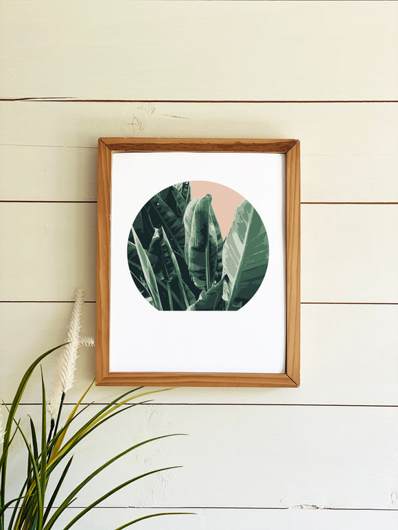 In The Jungle Banana Leaves Print