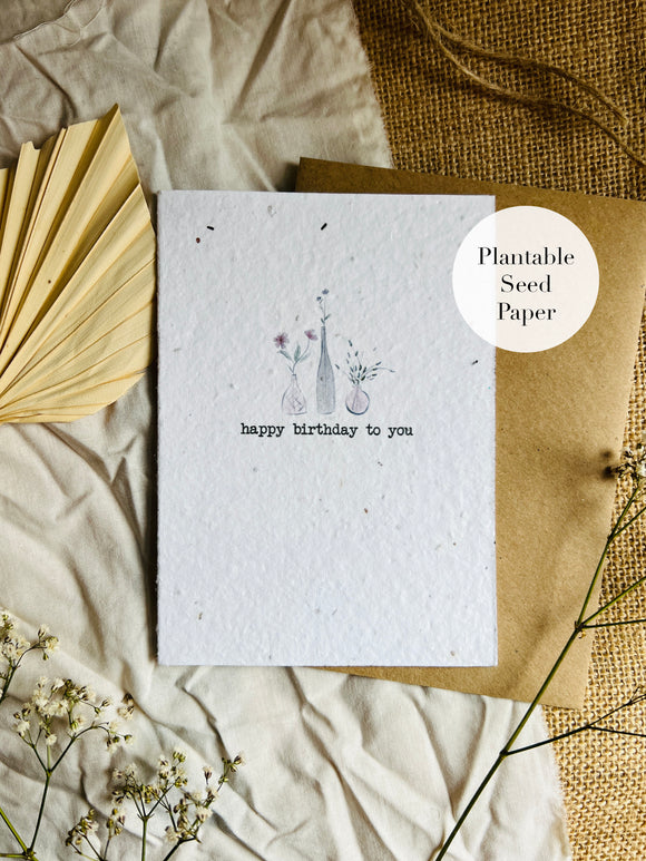 Happy Birthday To You Plantable Seed Card