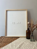 Framed Aesthetic Quotes - Large 'Relax'