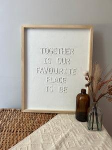 Framed Aesthetic Quotes - Large 'Together'