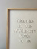 Framed Aesthetic Quotes - Large 'Together'