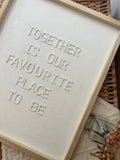 Framed Aesthetic Quotes - Large 'Together'