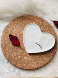 Personalised Clay Heart Trinket Tray