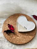 Personalised Clay Heart Trinket Tray