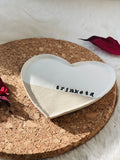 Personalised Clay Heart Trinket Tray