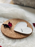 Personalised Clay Heart Trinket Tray