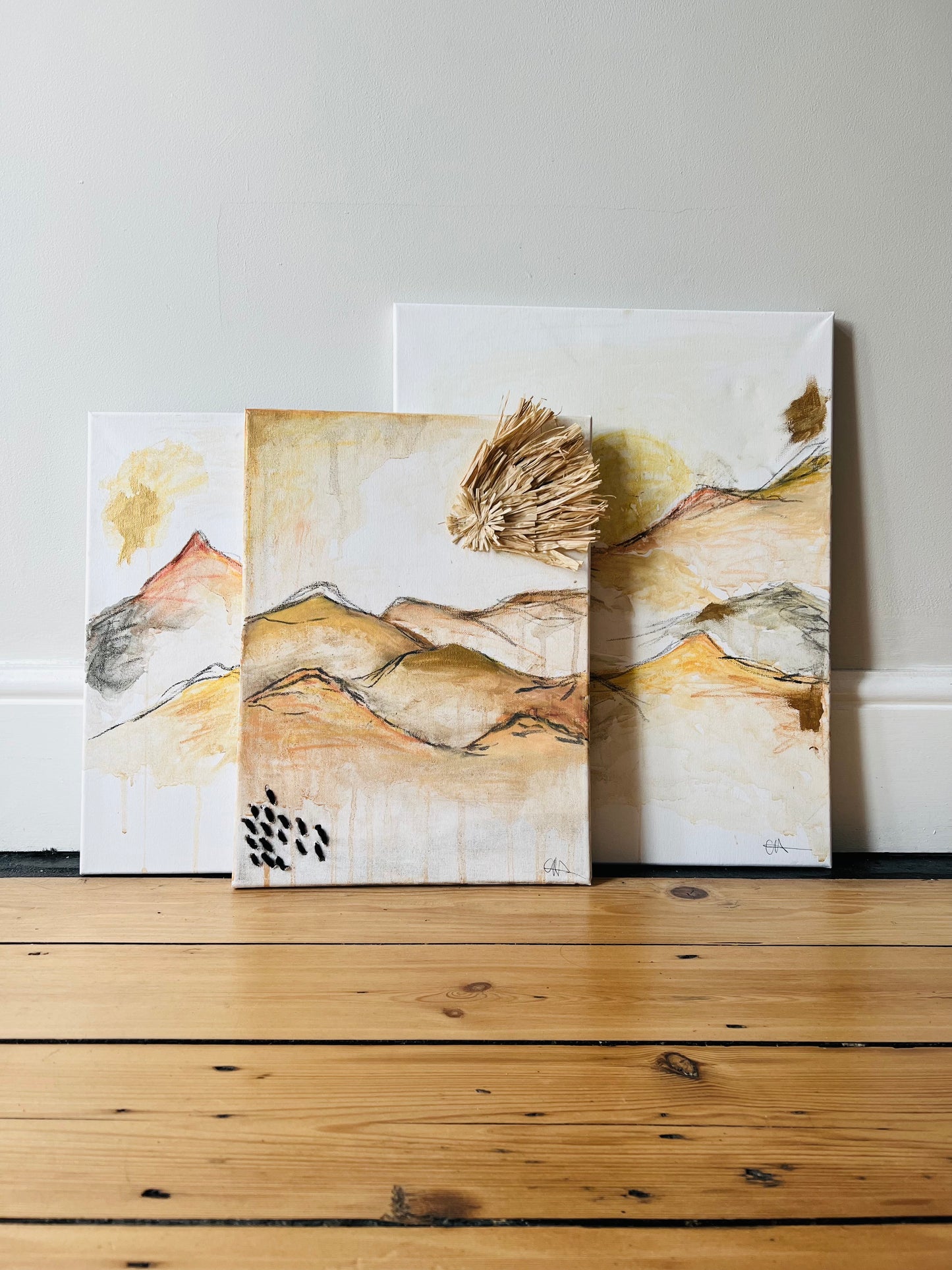 Textured Mountains Collection Canvases - 02