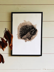 Autumn Woodland Hedgehog Print