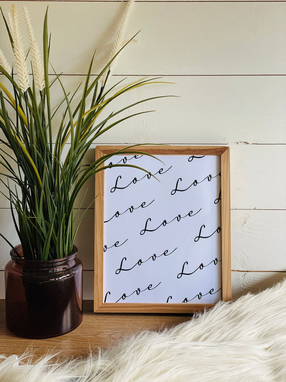 Signature Love Print